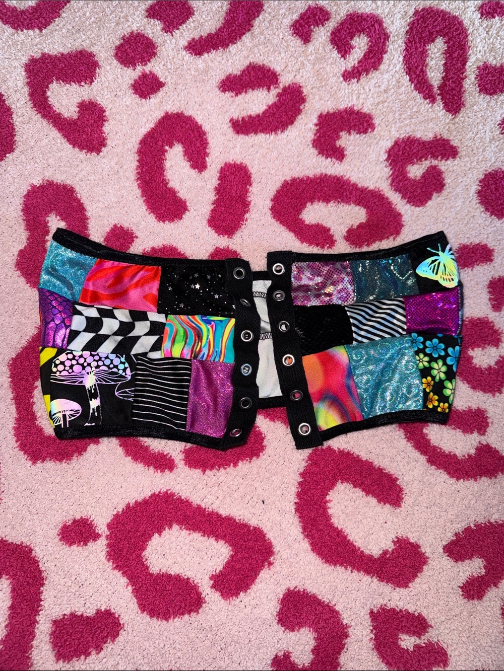 Patchwork Bandeau Tube Top — Multicolor